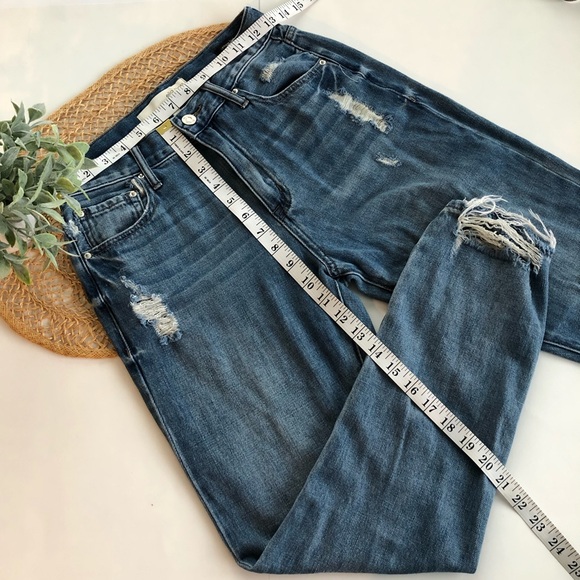 Ella Moss Vintage Distressed High Waisted Mom Jean - Picture 3 of 8